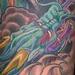 Tattoos - Asian Dragon and Yellow Lotus cover up half sleeve - 79347